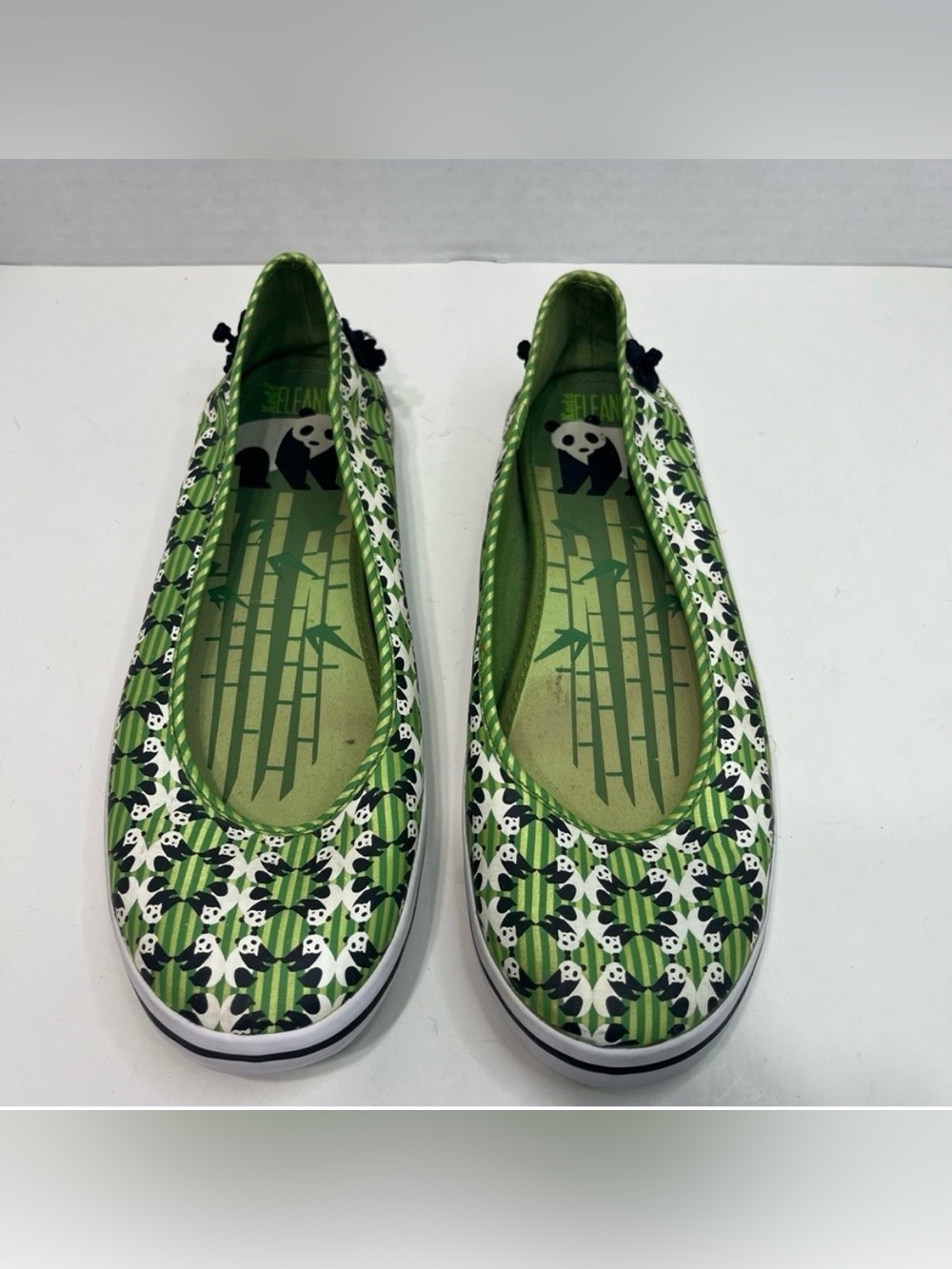 KEDS ELEANOR green PANDA slip on shoes women’s size 10 flats limited edition